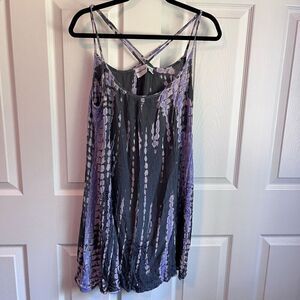 Vintage Raya Sun Beaded Tie Dye Swimsuit Cover up Dress Women’s Large